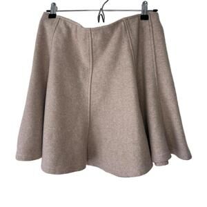 OGL Women's Sz L Oatmeal Fleece High Waisted Flare Skirt Fall/Winter(1926)